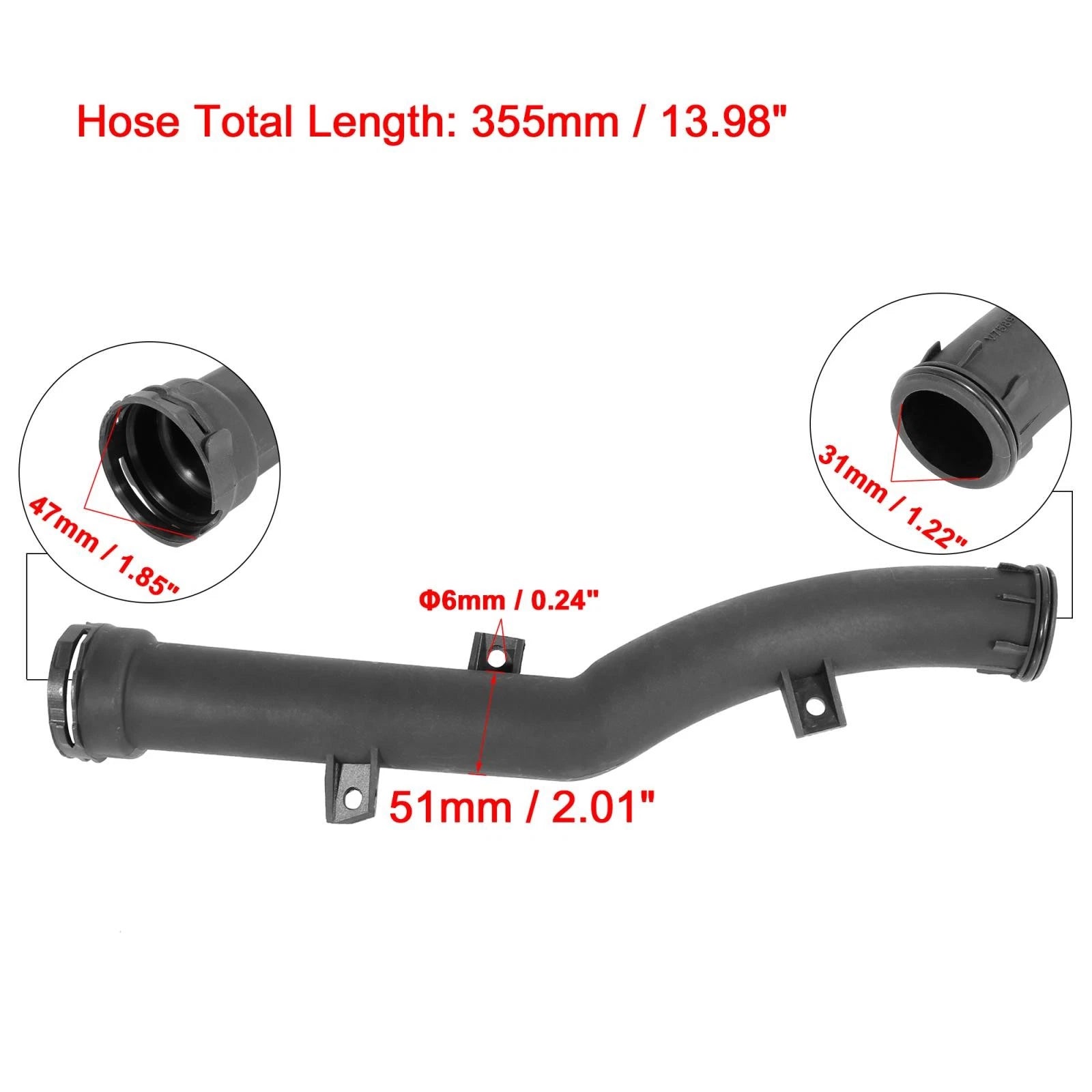 Engine Radiator Coolant Hose for BMW Mini Cooper (2002–2013) 11537589713 11537541845