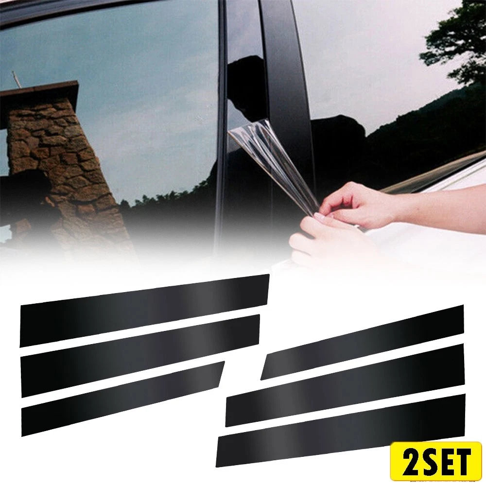 Set of 2 Pillar Black Posts for Honda CR-V 39387 Trim Cover Kit