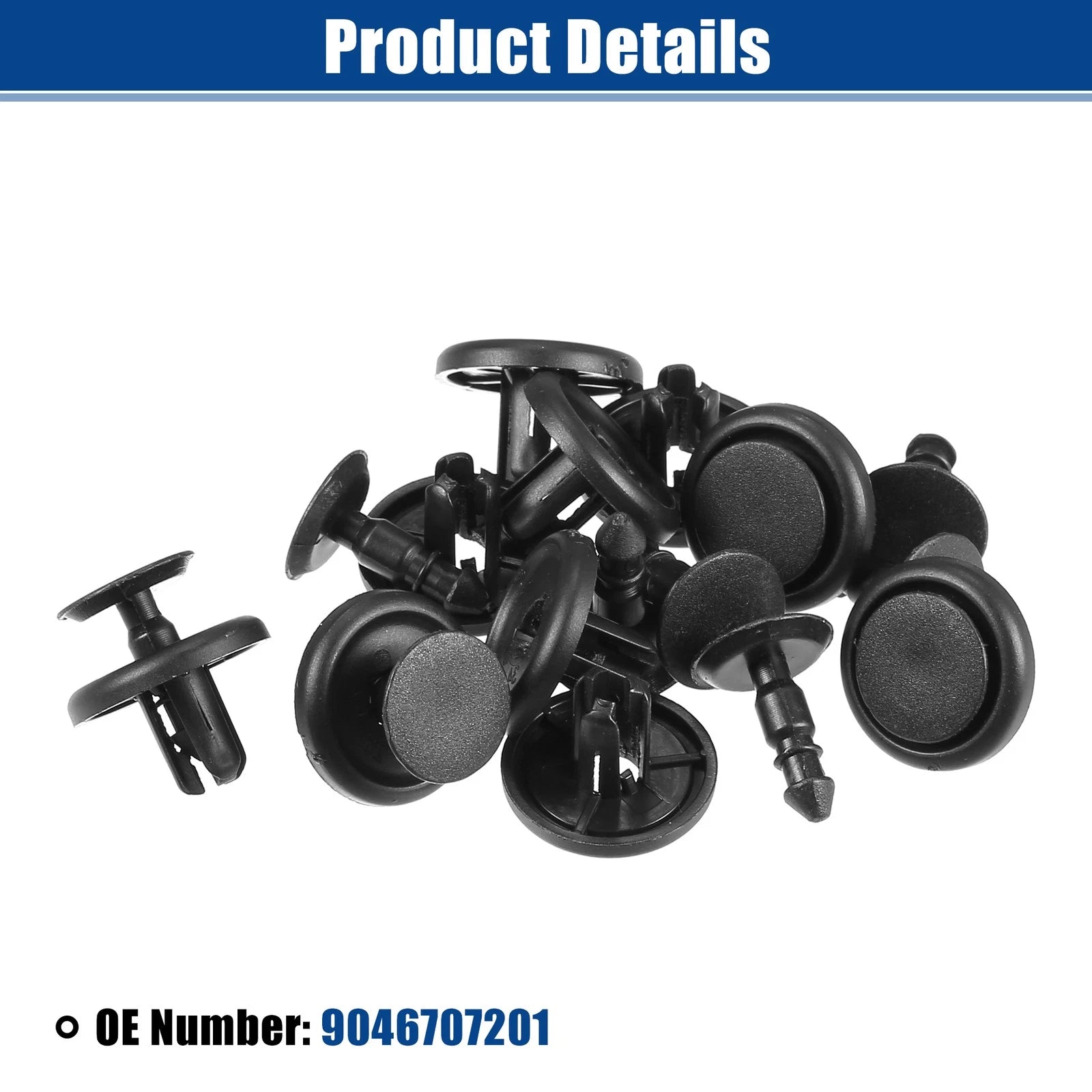 10 Pcs Front Fender Retainers Clips for Toyota (No. 9046707201)