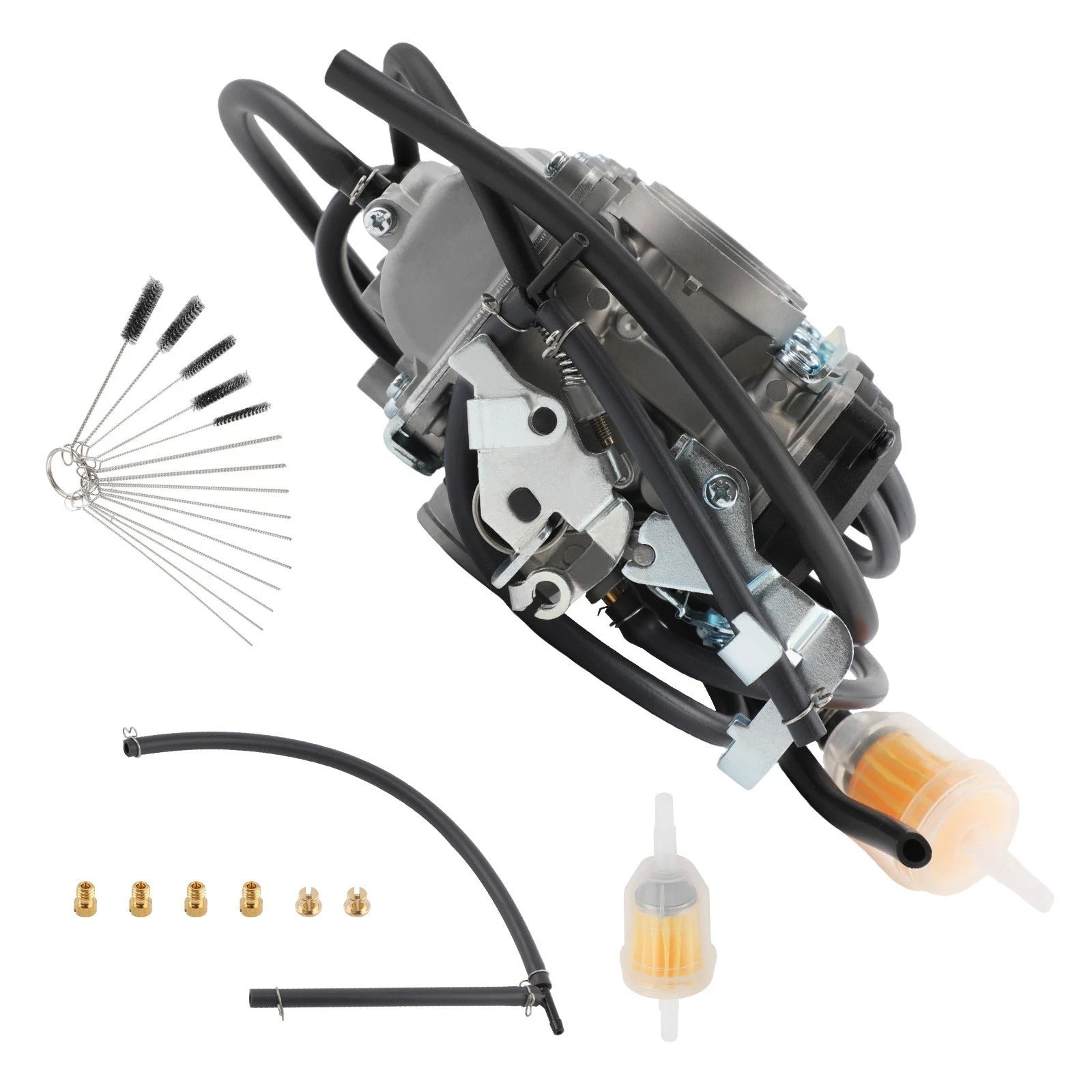 Carburetor Kit w/ Fuel Oil Filter for Kawasaki Ninja 250 250R EX250 (1988–2007)