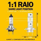 2X AUXITO H7 LED Headlight Bulb Kit 6000K 16000LM for