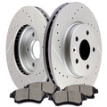 Front Disc Rotors and Ceramic Brake Pads Kit for Chevrolet Cruze Sonic (2012–2015)