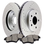 Front Disc Rotors and Ceramic Brake Pads Kit for Chevrolet Cruze Sonic (2012–2015)