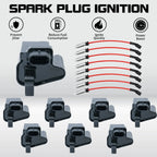 8 Pack Ignition Coil & Spark Plug Wire for Chevy GMC LS3 4.8/5.3/6.0/8.1L