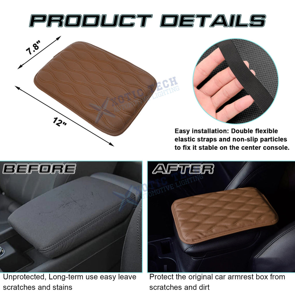 Armrest Cushion Cover Center Box Pad Protector for Universal (2000-2025)
