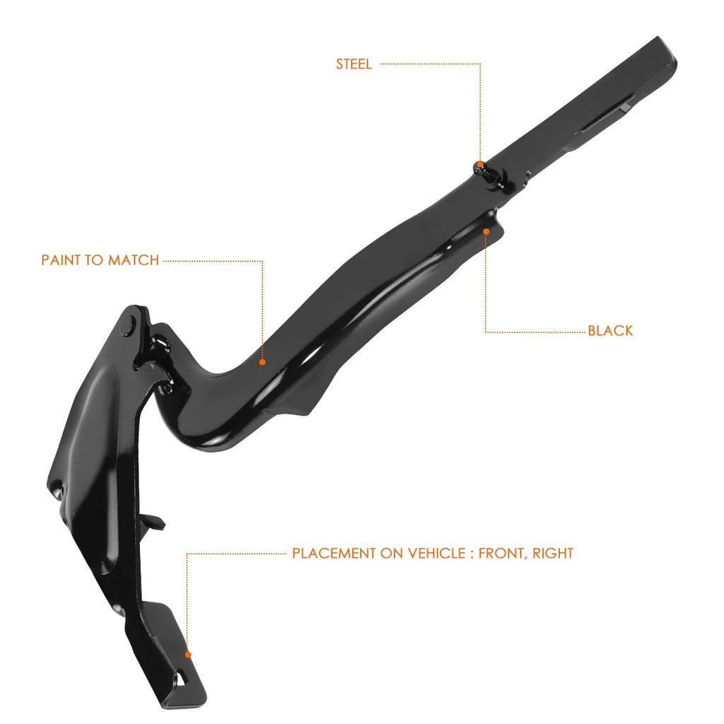 RH Passenger Side Steel Engine Hood Hinge for Jeep Cherokee (2014–2018)