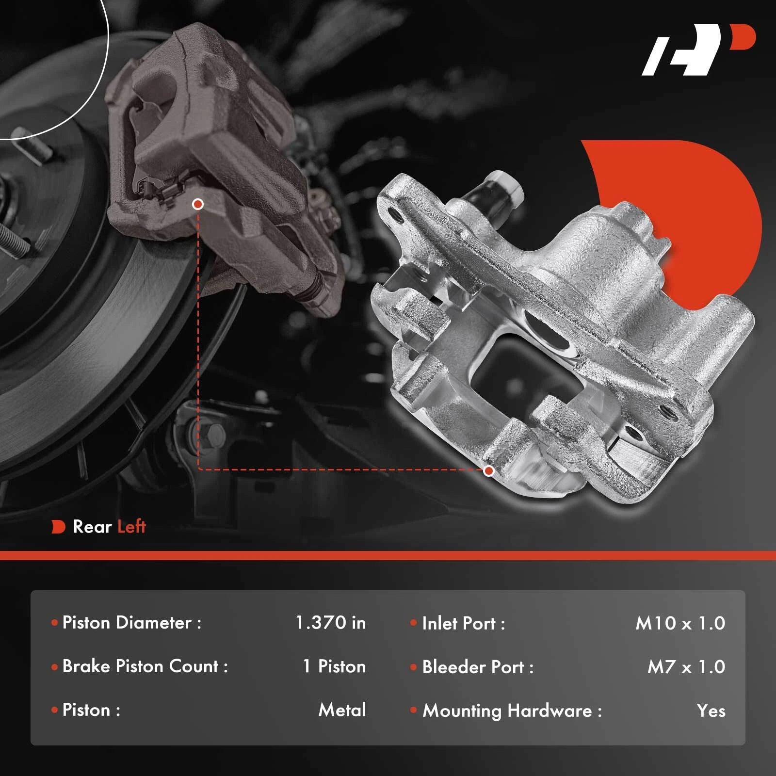 Rear Left Brake Caliper with Bracket for Toyota Camry Lexus (2000-2001)