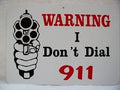 WARNING Man Cave Sign for Gun Owners - No 911 Dialing