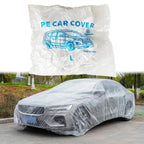 50-Pack Clear Plastic Disposable Car Cover for Universal Fit