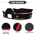 Dashboard Cover Mat Pad for Lexus RX 5th Gen ALA10 (2020-2023) Black Red