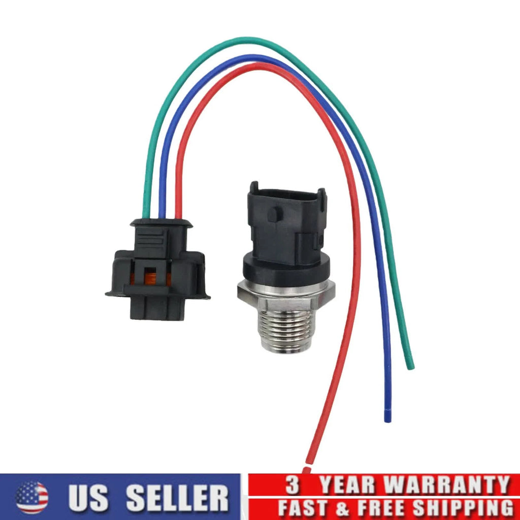 Fuel Rail Pressure Sensor w/ Connector for Dodge Ram 6.7L (2009–2010)