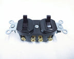 2X Leviton 5243 Brown Two Light Switch Combo