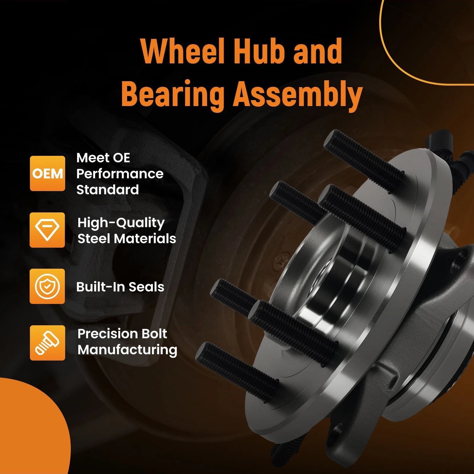 Front Wheel Hub Bearing for Ford Expedition/Lincoln Navigator 4WD (2015–2017)