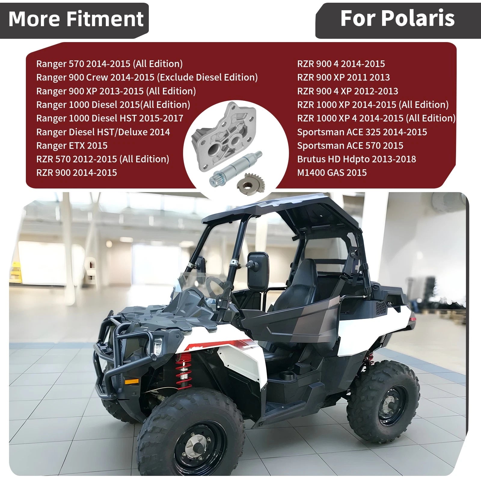 Gearcase Cover & Gear Selector & Shift Shaft for Polaris Ranger 570 (2014–2015)
