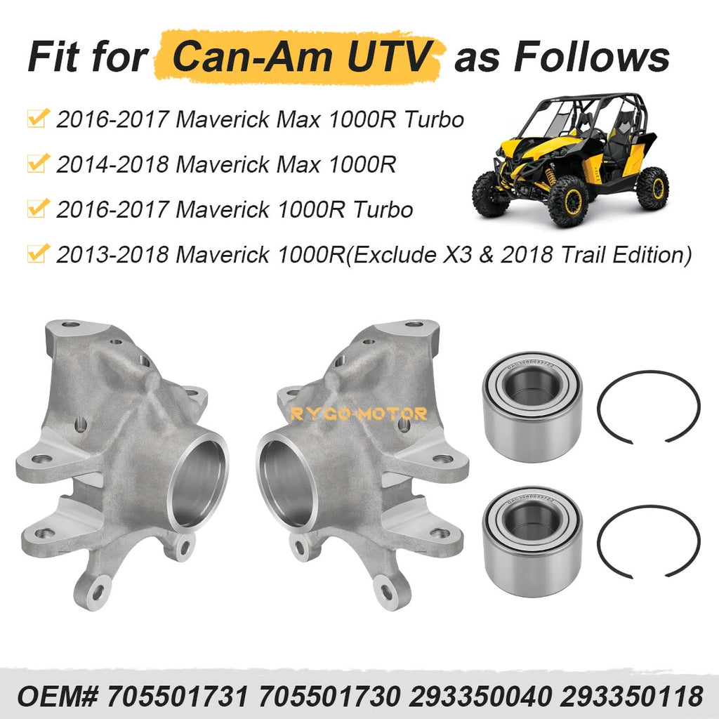 Rear LH/RH Wheel Axle Knuckle & Bearing Kits for Can-Am Maverick Max 1000R (2014–2018)