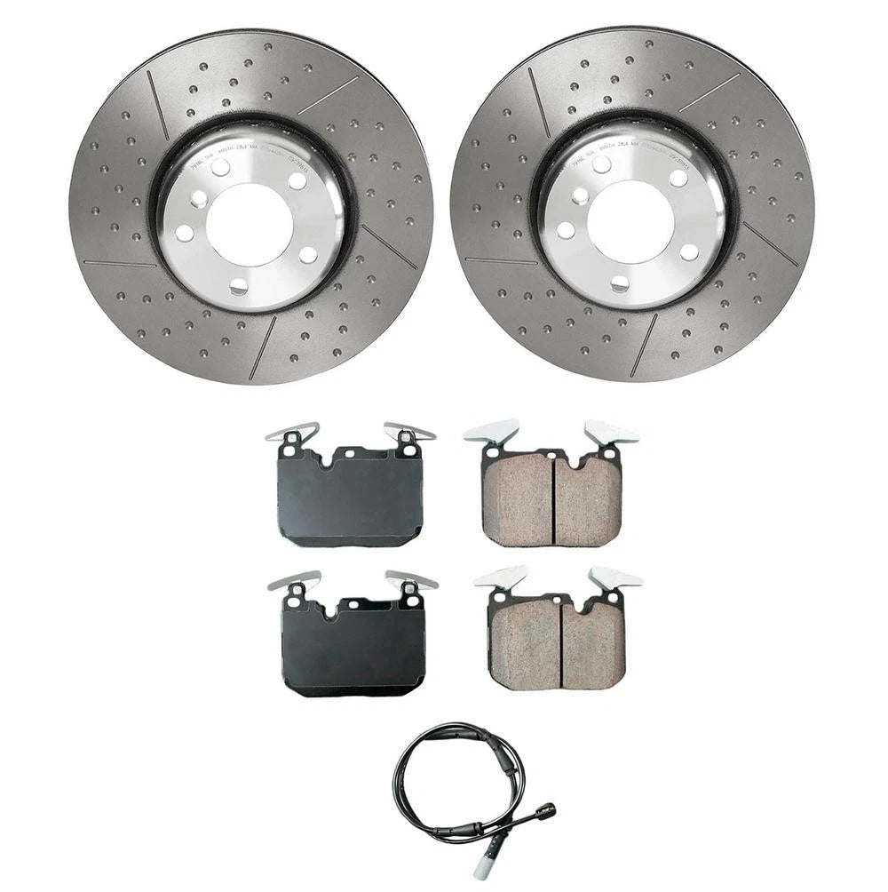 Front Brake Kit Set of 4 Euro Pads & 340mm Disc Rotors for BMW F22 F23 F30 F32 F33