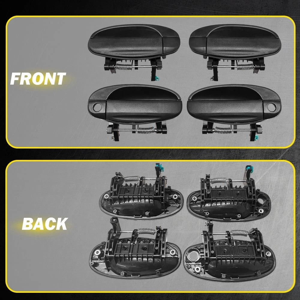 Set of 4 Exterior Door Handles for Chevrolet Aveo (2004–2011)