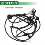 ABS Wheel Speed Sensor MR569287 for Mitsubishi Galant (2004–2012) Rear Left