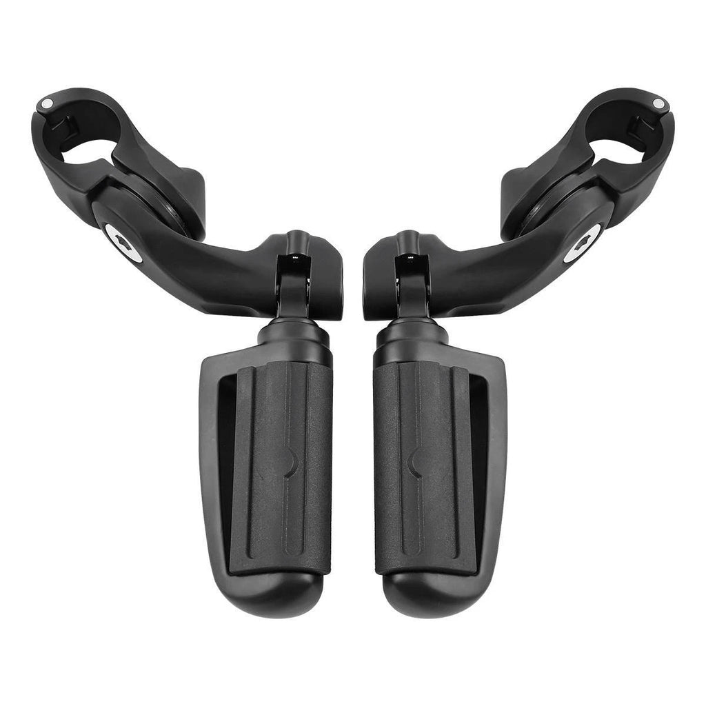 Matte Black 1 1/4'' 32mm Short Angled Highway Bar Pegs for Motorcycle