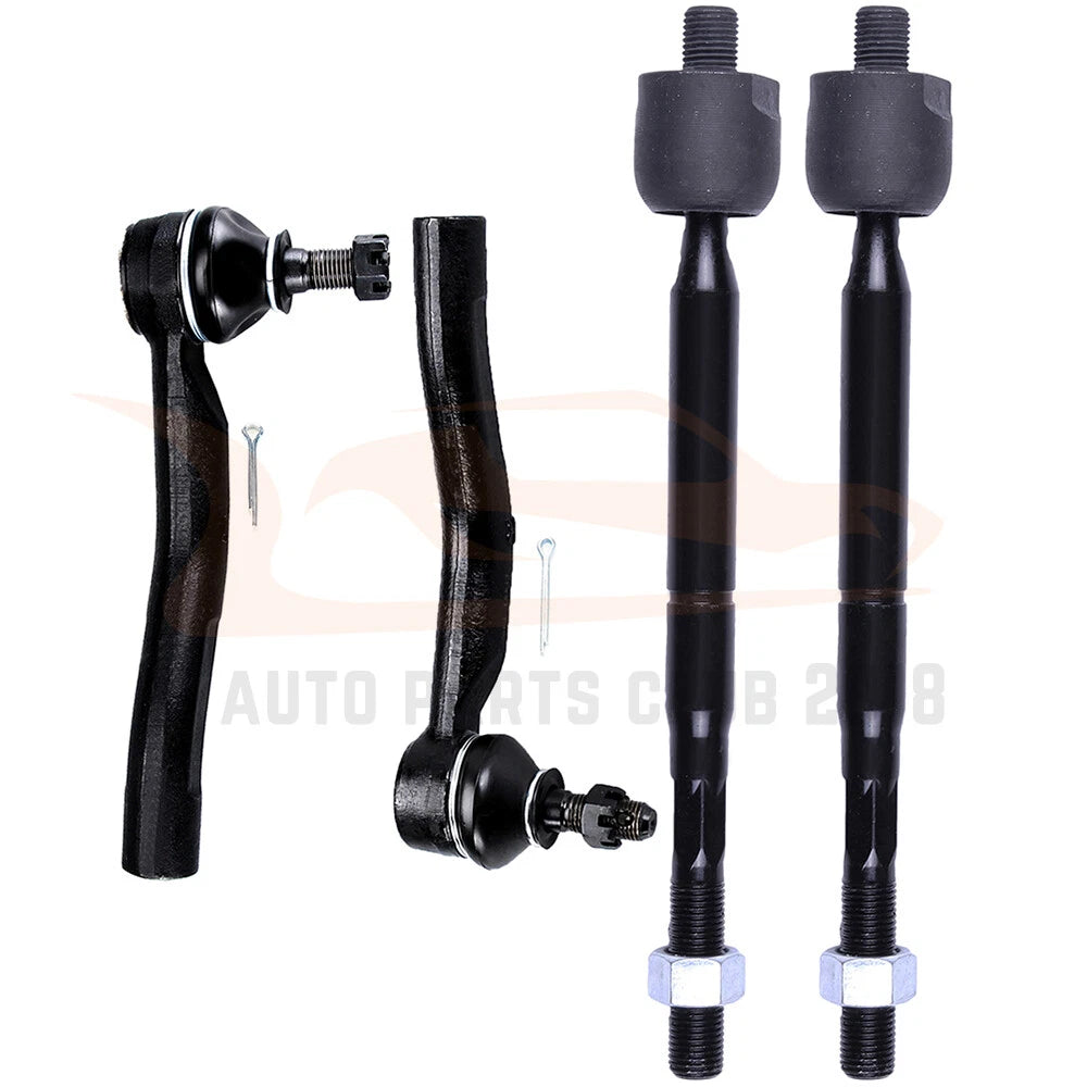 Set of 4 Front Steering Kit Tie Rod Ends for Toyota Yaris (2006–2008)