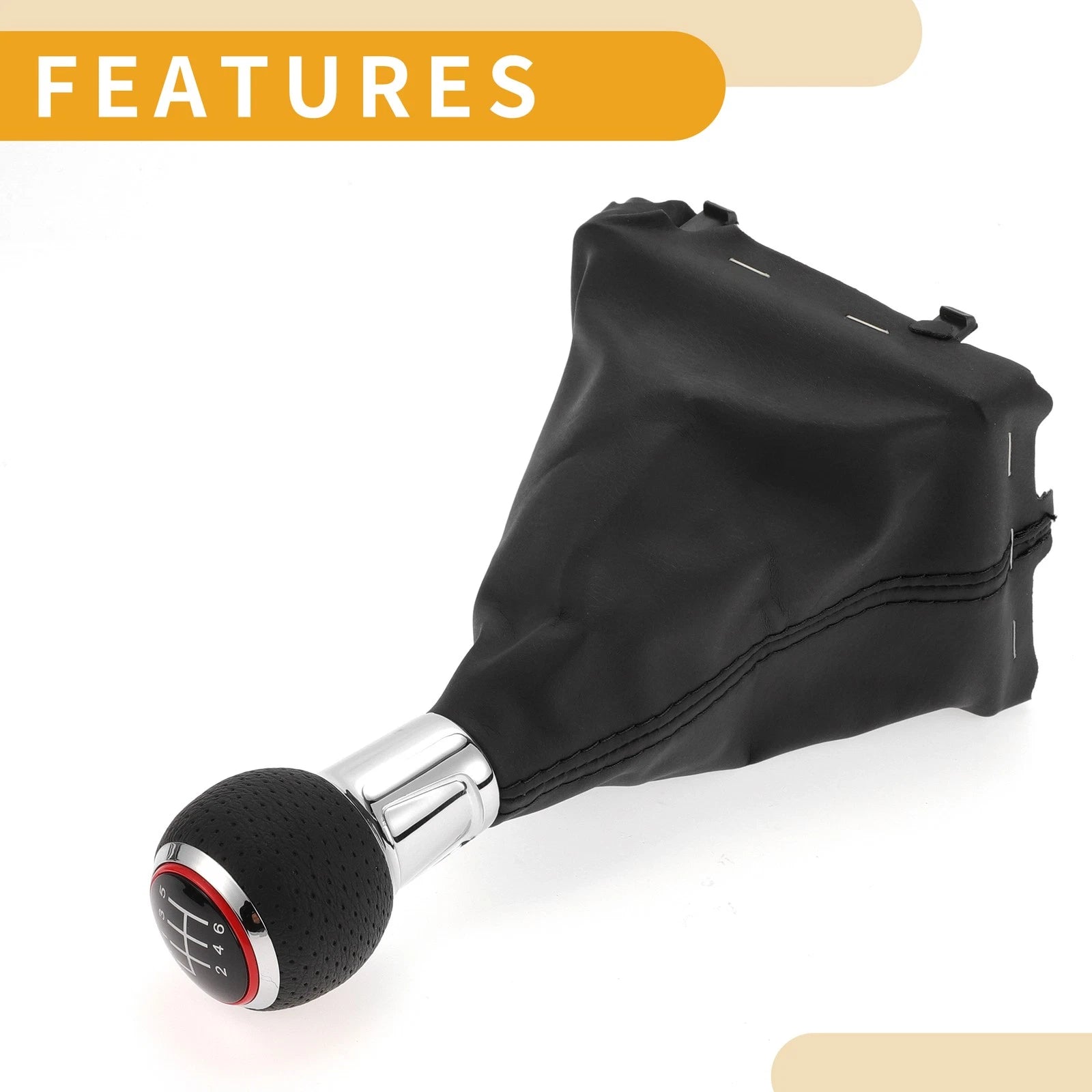 6 Speed Gear Shifter Knob with Cover for Audi A3 (2010–2013)