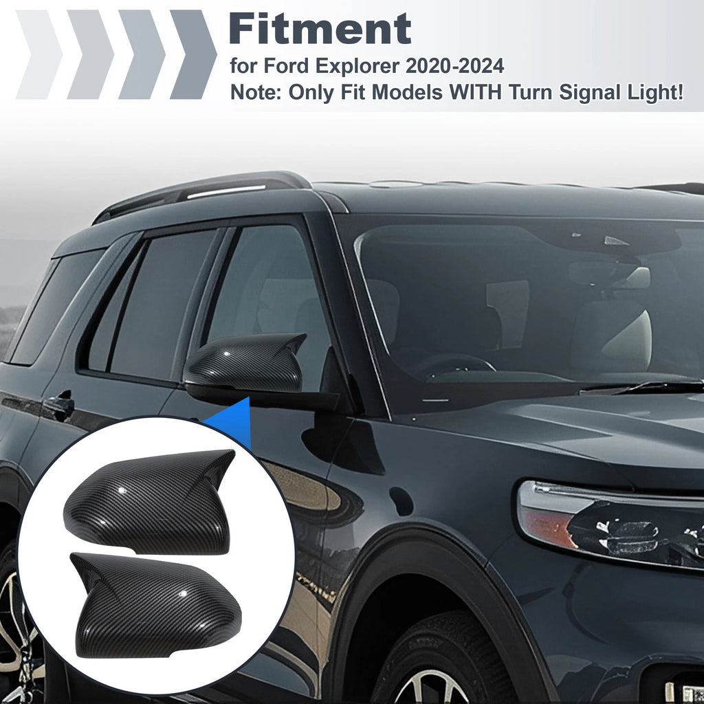 2X Rearview Mirror Cover for Ford Explorer (2020–2024) - Ox Horn