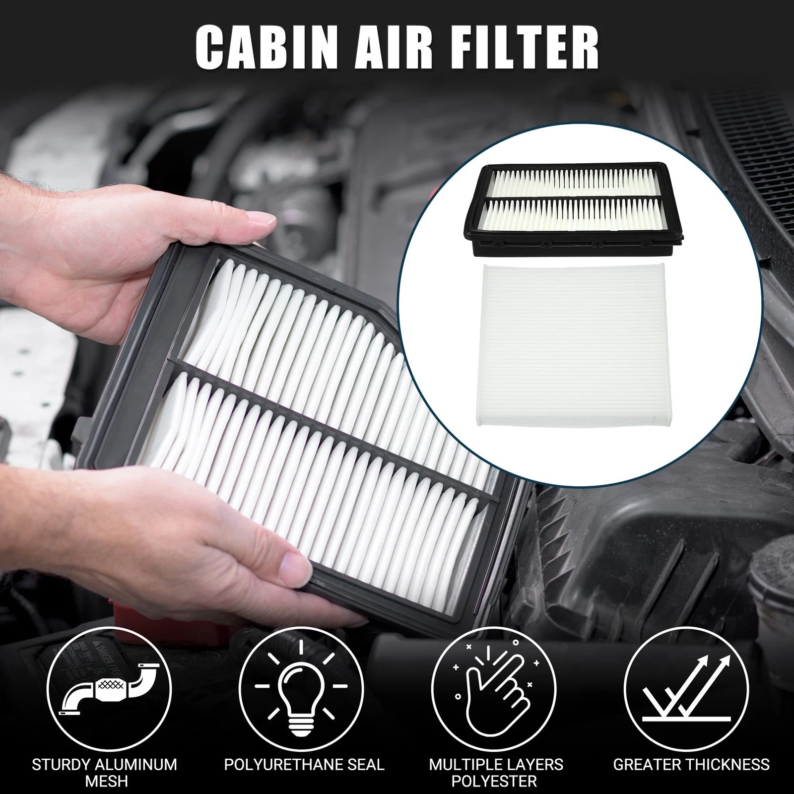 Set of 1 Cabin Air Filter for Hyundai Palisade (2020–2022) No. 28113A9100