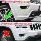 Pair Front Bumper Lower Side Grill Cover for Jeep Grand Cherokee (2017–2022)