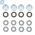Set of 4 Trailer Axle Kits with 4 on 4" Bolt Idler Hub & 1" Round BT8 Spindle