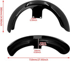 19" Gloss Black Front Fender for Harley Touring Electra Street Tri Glide (2009-2023)