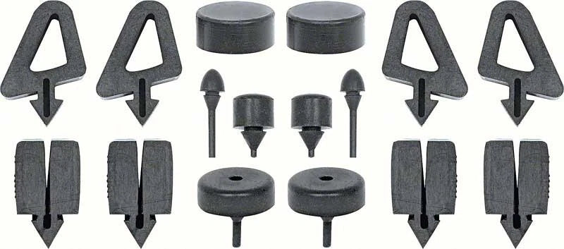 Rubber Stopper Bumper Cushion Kit for 1963–1964 Chevy Impala (16 Piece)