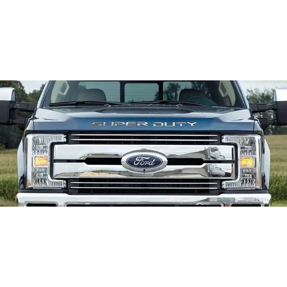 Polished Stainless Steel Front Letter Inserts for 2017 Ford Super Duty
