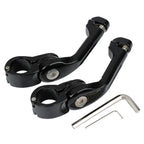 1 x Black 1-1/4" Long Angled Adjustable Highway Foot Pegs for Harley Dyna
