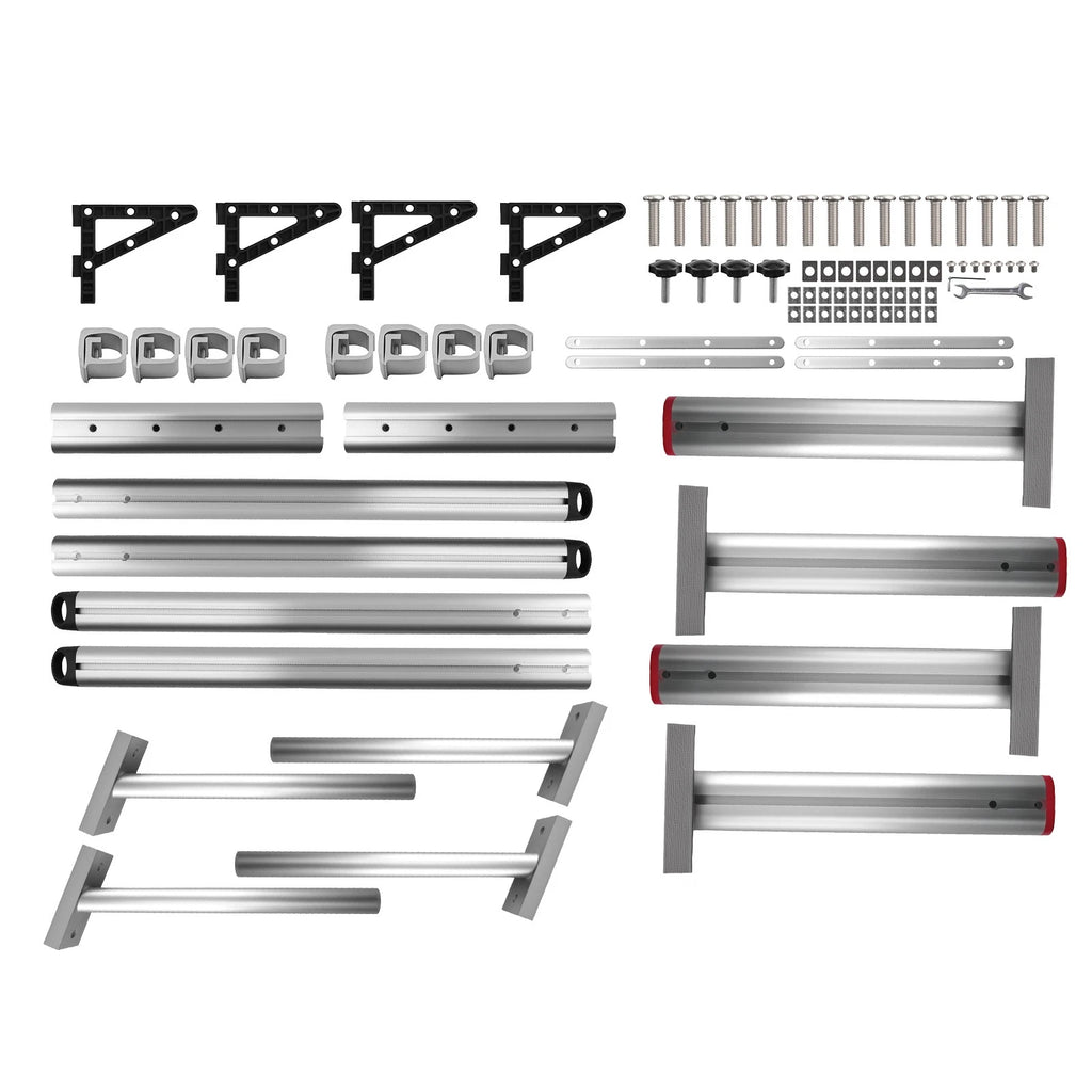2Pcs Truck Bed Ladder Rack for Universal Fit (Adjustable Height, 800lbs Capacity)