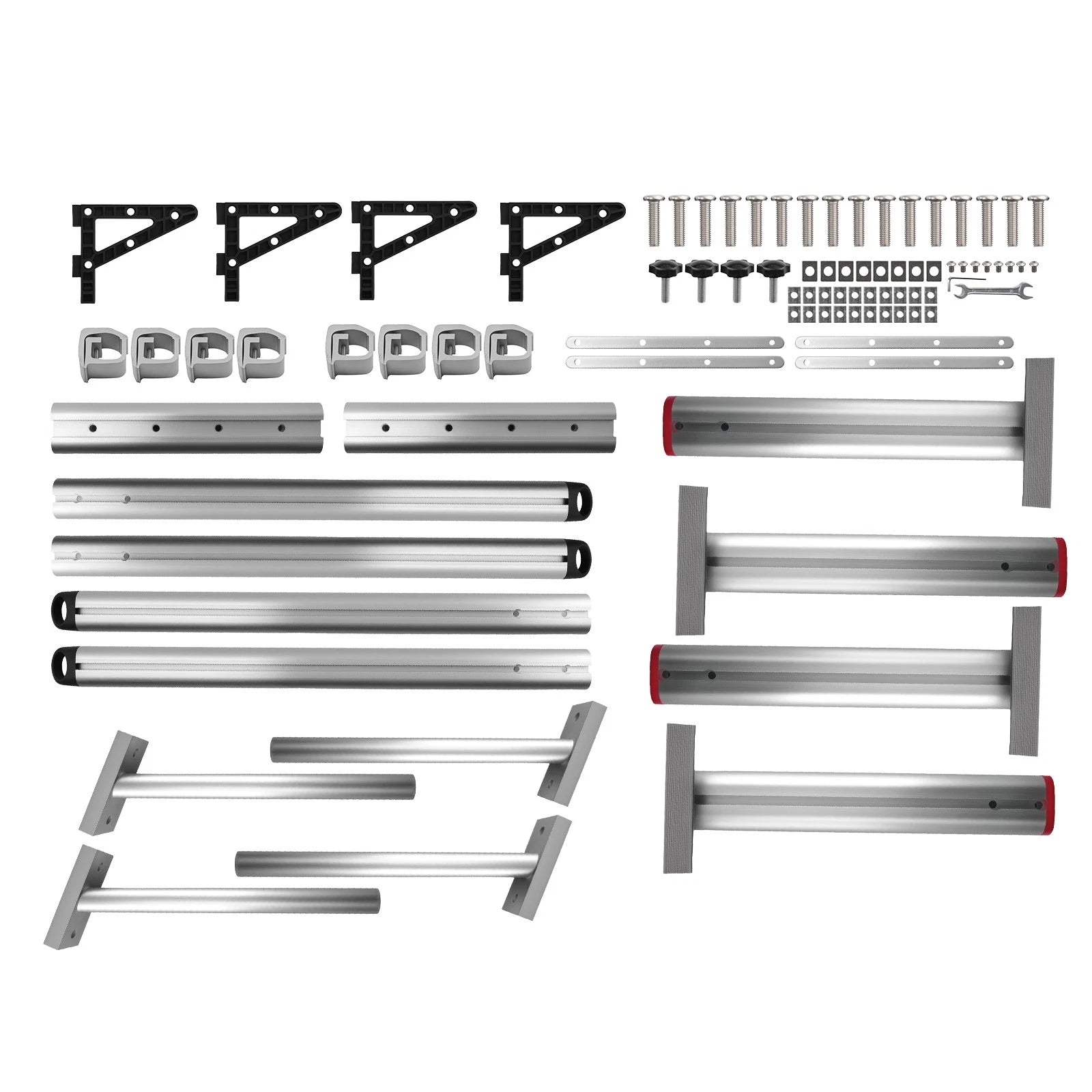 2Pcs Truck Bed Ladder Rack for Universal Fit (Adjustable Height, 800lbs Capacity)