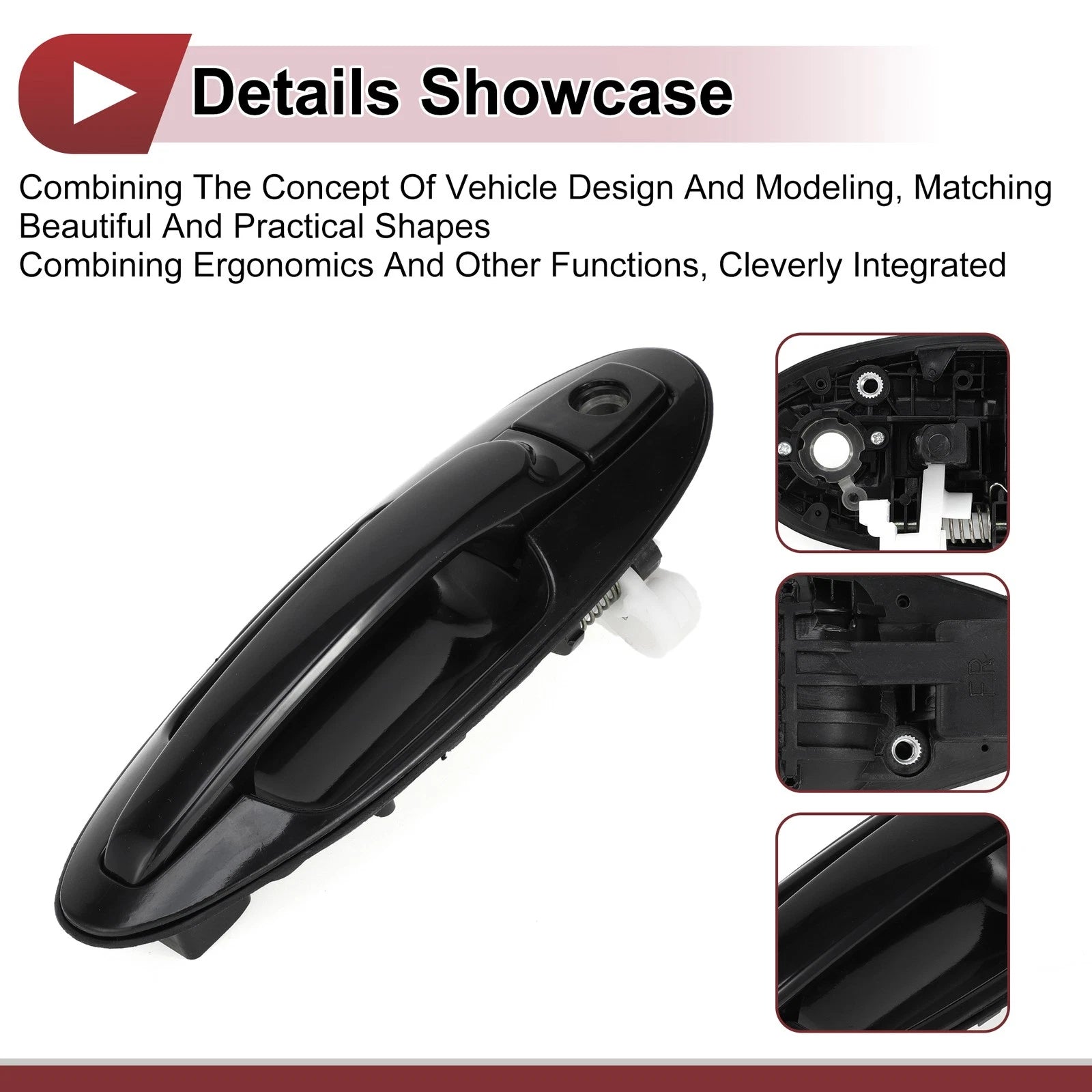 Car Exterior Door Handle for Hyundai Sonata (2015–2019) No. 836503C000 Black ABS