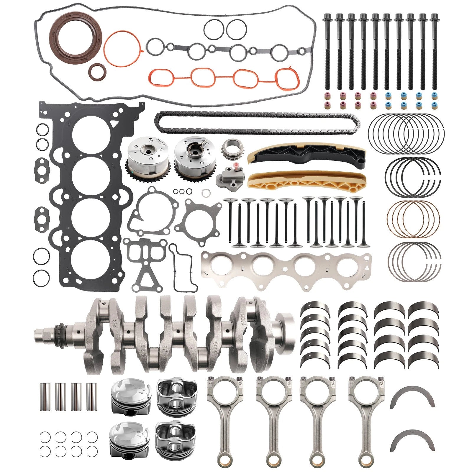 Engine Rebuild Piston Timing Kit & Crankshaft Rod Set for Hyundai KIA (G4FJ)