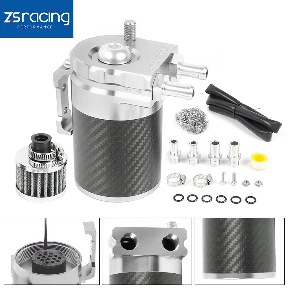 Baffled Oil Catch Can for Universal Applications