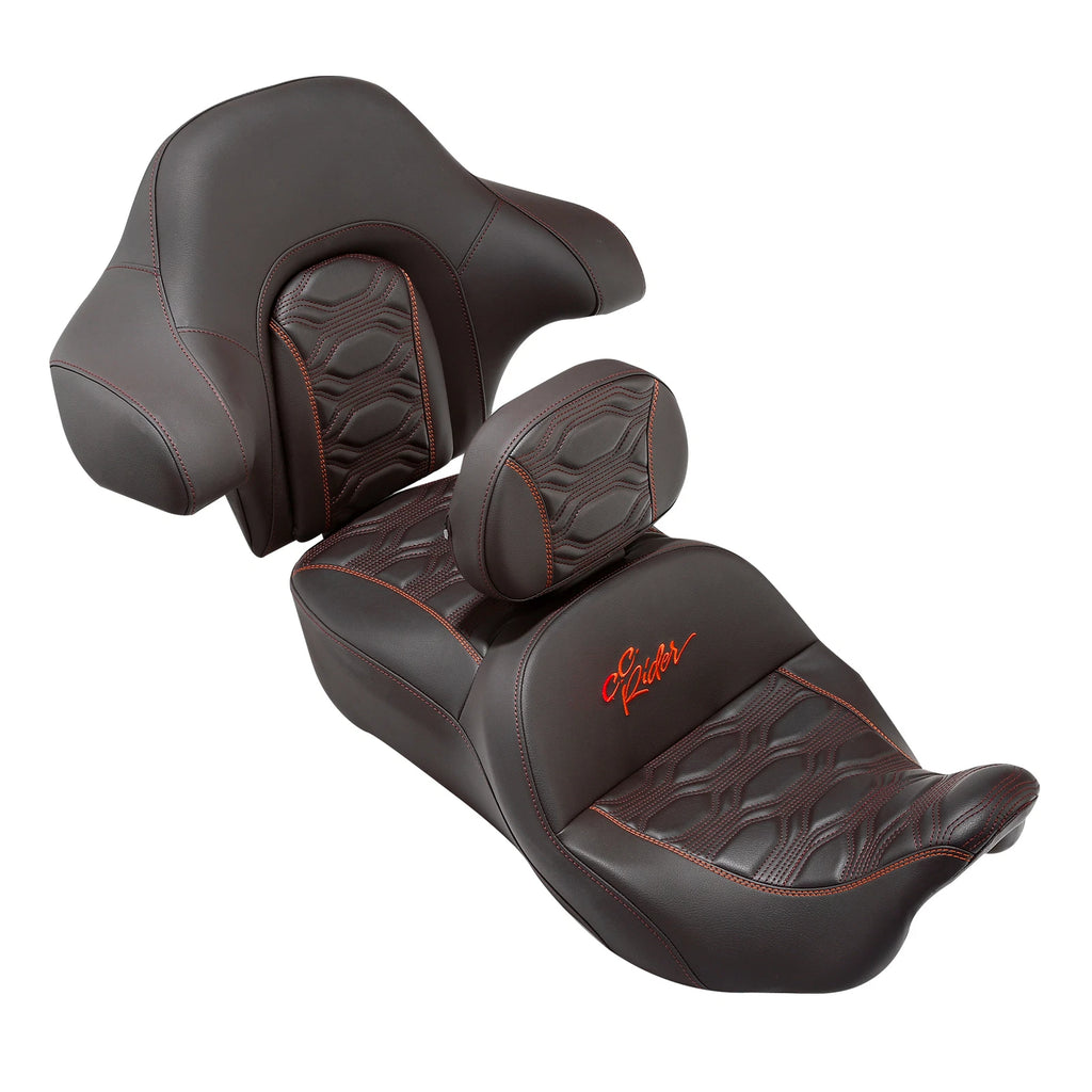 Driver & Passenger Seat Backrest for Harley Street Road Glide (2014–2023) Brown