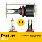 LED Headlight Conversion Kit for H11 H8 H9 Vehicles (YYYY–YYYY)