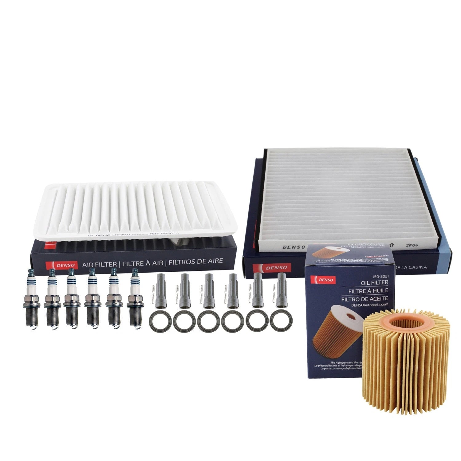 Denso Tune Up Kit 6 Spark Plugs & Boots for Lexus RX350, Toyota Sienna (2006–2020)