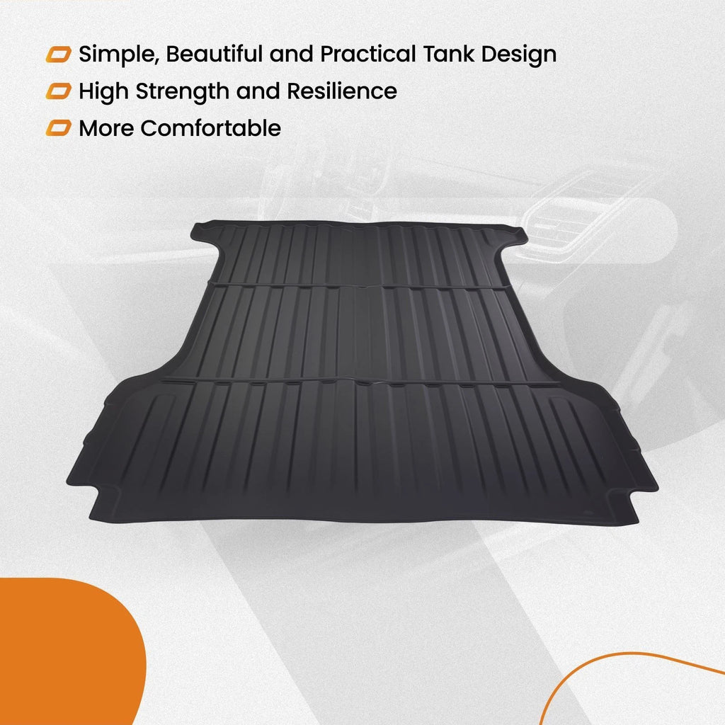 5.7FT TPE Bed Mat for Dodge Ram 1500 (2019–2025) Black Waterproof Anti-Slip