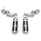 Chrome 32mm 1.25" Engine Guard Skull Footpeg for Harley Davidson
