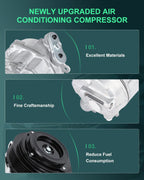 AC A/C Compressor for Jeep Cherokee 2.4L (2014–2020) & Chrysler 200 2.4L (2015–2017)