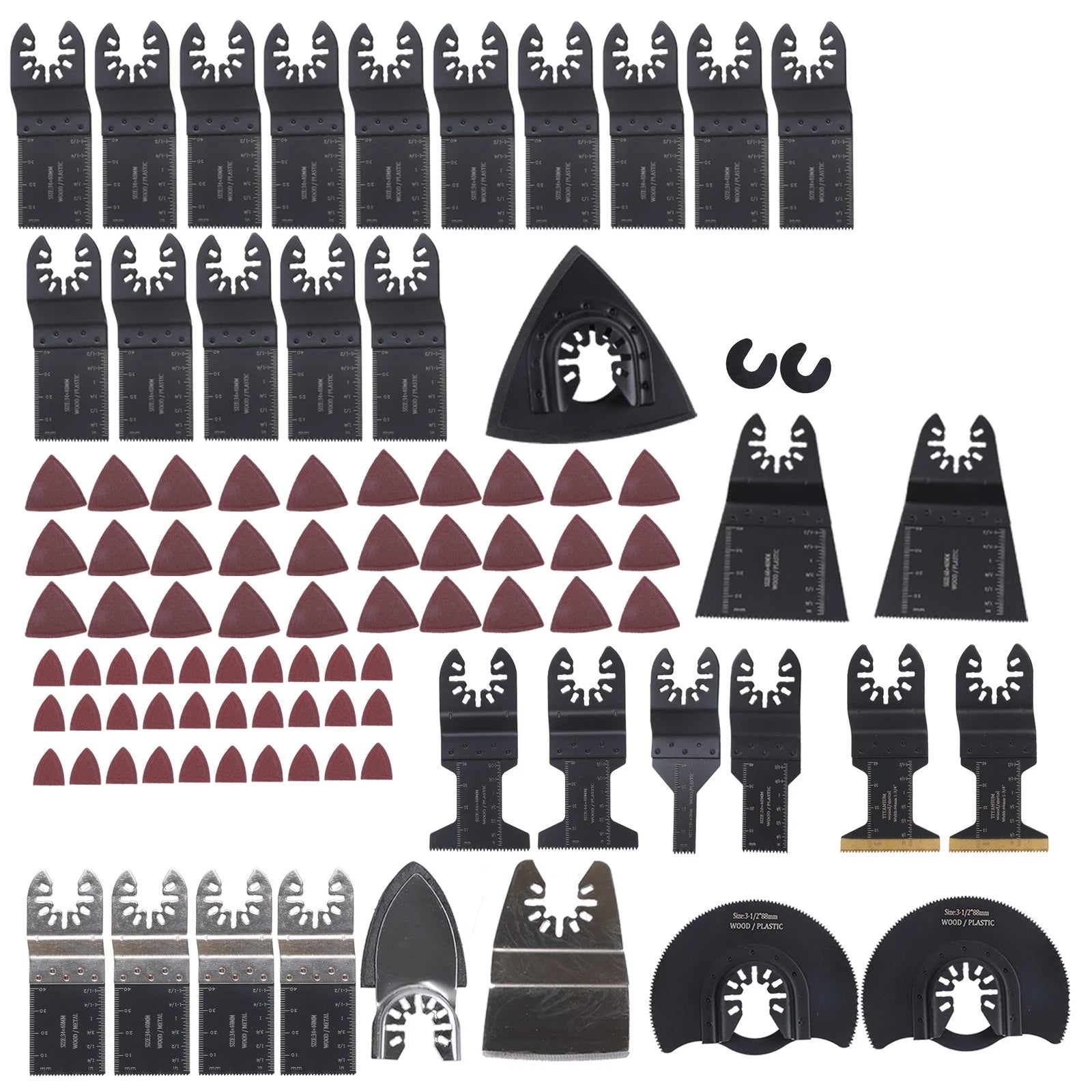 94Pcs Oscillating Saw Blades for Universal Use