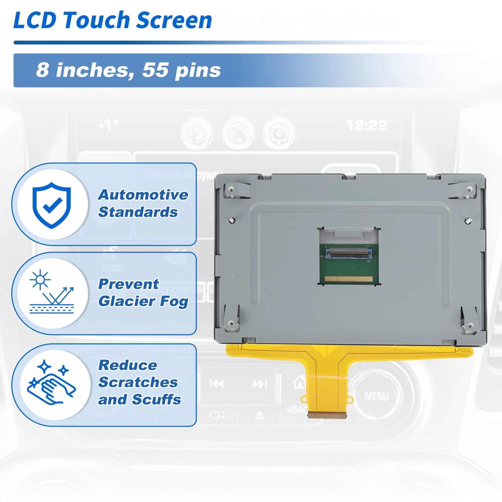 8" LCD Touch Screen Glass Digitizer for Chevrolet (DJ080PA-01A/DJ080PA-01G)
