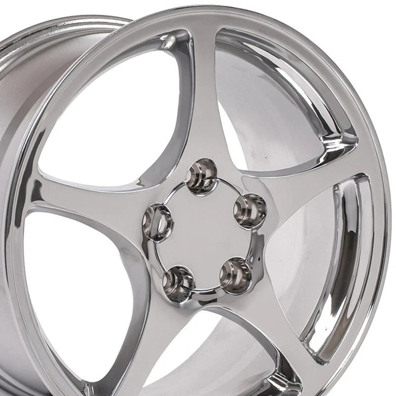 17" Chrome Front Wheel for 1988-2004 Chevy Corvette - RVO0042