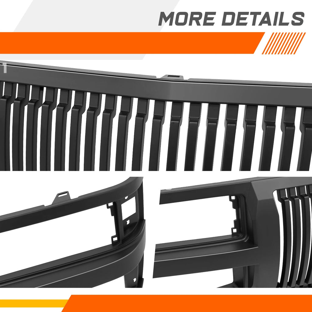 Badgeless Vertical Slat Grille for Chevrolet C/K Tahoe (1994–2000)