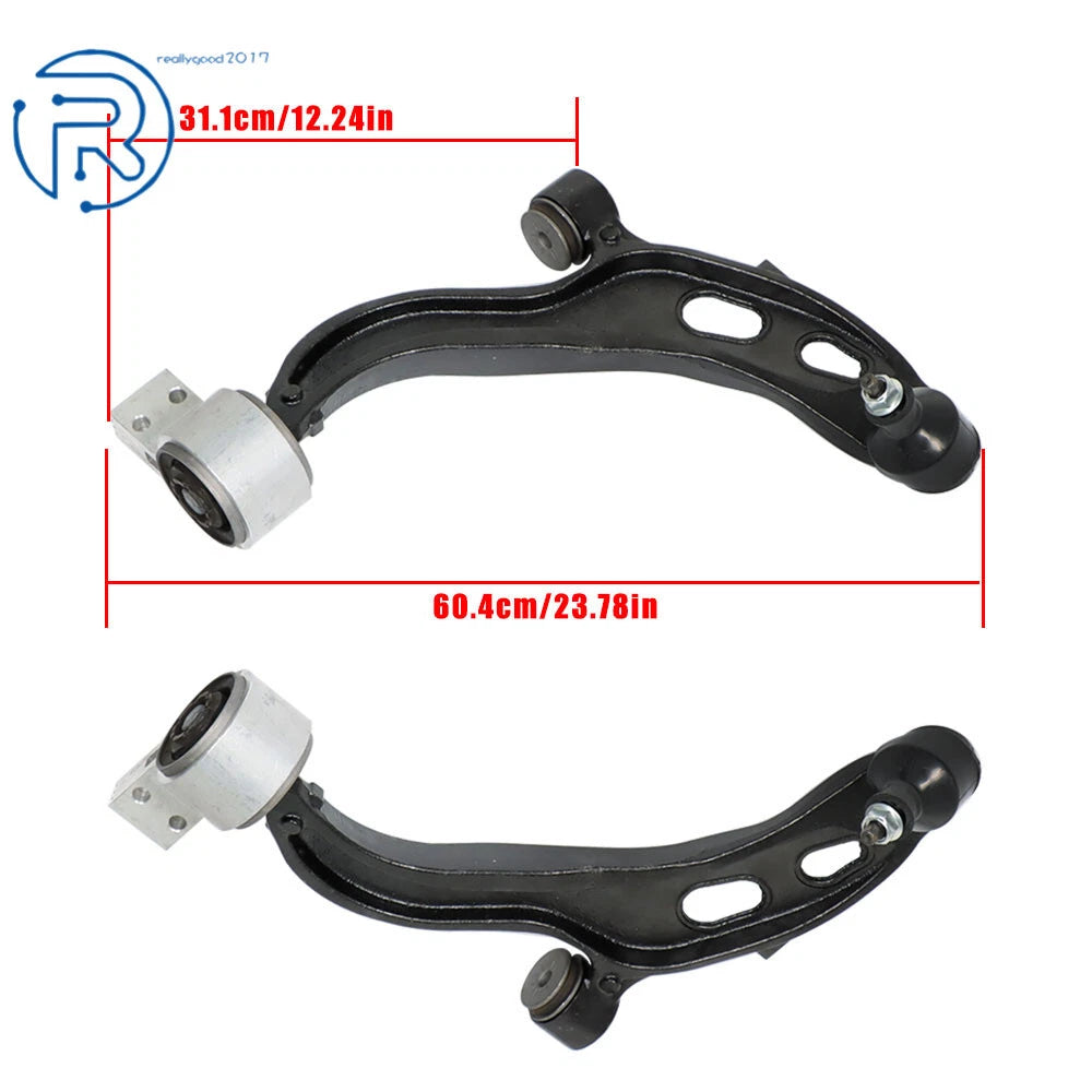Set of 4 Front Lower Control Arms for Ford Taurus Lincoln MKS MKT (2013-2019)
