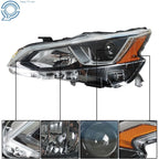 Halogen Headlight for Nissan Altima (2019-2021) Chrome Clear Lens Left